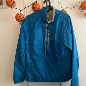 Eddie Bauer Reversible Blue or Gray Light Puffer Coat